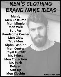 unique men s clothing brand name ideas