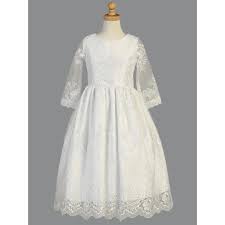 Embroidered Tulle First Communion Dress Aquinas And More Catholic Gifts