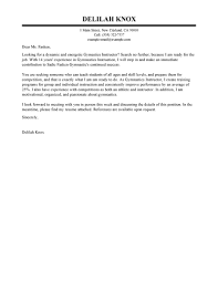 Leading Professional Gymnastics Instructor Cover Letter Examples
