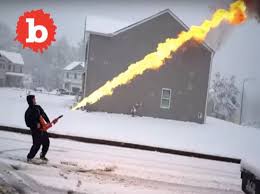 Image result for flamethrower to snow meme