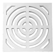 square pvc grate in the shower drains