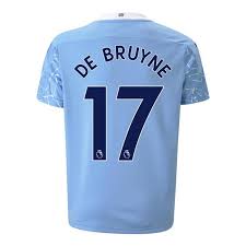 City faces spurs in league cup final next weekend and then psg in ucl semis on april 28. Puma Manchester City Kevin De Bruyne Home Shirt 2020 2021 Junior Sportsdirect Com Usa