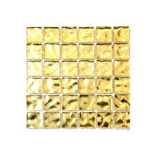 Gold Wavy Gold And Silver Tile The