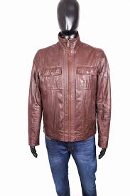 Details About Camel Active Mens Leather Jacket Brown Size 50