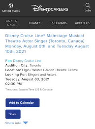 disney auditions for disney parks and