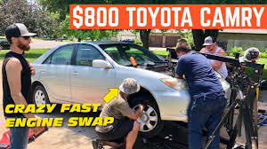 Swapping The Engine In The 800 Toyota Camry Flip In 3 Hours