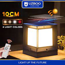 Uzboo Solar Pillar Lamp Modern Outdoor