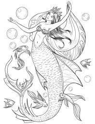 Each of the illustrations is absolutely gorgeous and has the potential to become a true work of art. Goddess Of The Mermaid Coloring Pages Mermaid Coloring Pages Coloring Pages For Kids And Adults