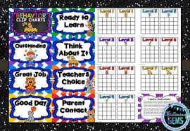 Behavior Clip Chart And Sticker Charts Circus Theme Classroom Decor