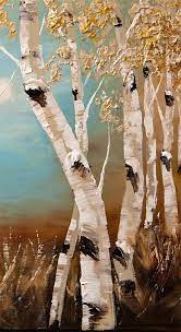 Forest Birch Tree Painting Original