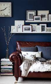 brown and blue living room designs