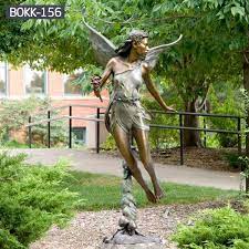 Large Garden Bronze Angel Statue