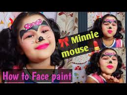 face painting minnie mouse makeup
