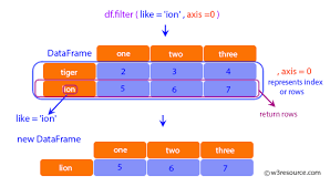 pandas dataframe filter function