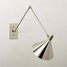 Polished Nickel Swing Arm Wall Sconce