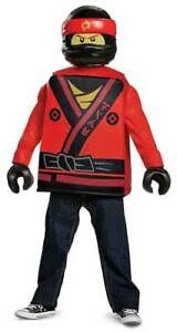 Details About Nwt Boys 4 Pc Lego Ninjago Red Minifigure Halloween Costume Size 7 8