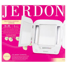 jerdon modern tri fold makeup mirror