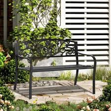 Outsunny 2 Seater Garden Bench Steel