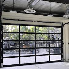 Full View Clear Glass Garage Door From