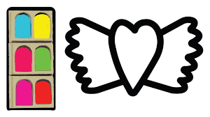 Algunas imágenes de dibujos de amor para crear tarjetas bonitas. Dibujos Para Dibujar Amor Dibujos De Amor Faciles Corazon Con Alas Colorear Learn Colors