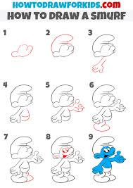 to draw a smurf easy drawing tutorial