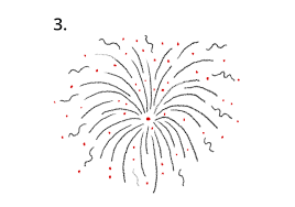 how to draw fireworks design