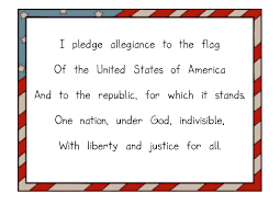2 meaning children often recite the pledge of allegiance correctly before they completely understand the meaning behind the words. The Pledge Of Allegiance Kindergarten Nana