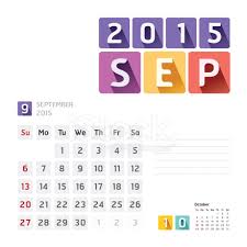 Calendario 2015 Diseño Septiembre Stock Vector Freeimages Com