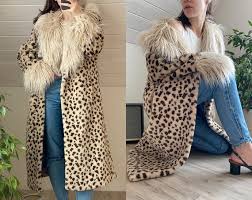 Leopard Print Faux Fur Coat Animal