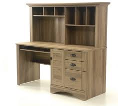 Hutches are nifty attachments on desks that allow for extra storage and writing space. Shop Our Harbor View Salt Oak Computer Desk With Hutch By Sauder 415109 Joe Tahan S Furniture