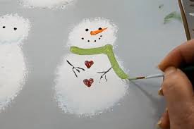 easy how to paint a snowman pamela