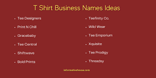 t shirt company names ideas
