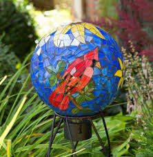 Cardinal Mosaic Gazing Globe 10 Inch