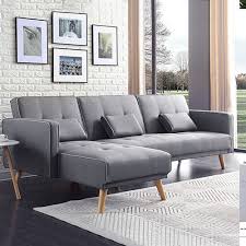 l shape fabric recliner sofa bed