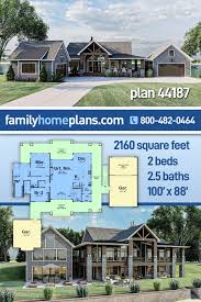 plan 44187 lakeside house plan with