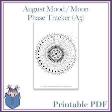 Bullet Journal A5 August 2017 Mood Mandala Moon Phase