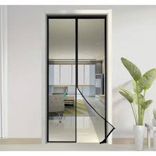 Black Fiberglass Magnetic Screen Door