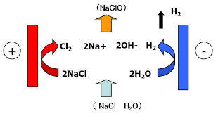 Electrolysis Brine Chemical Concept