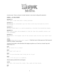 This is the full 66 page movie transcript from shrek 2001. Shrek Script 1