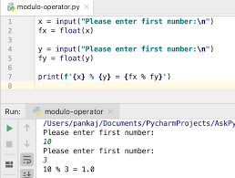 python modulo operator math fmod