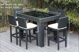 outdoor wicker bar dining set