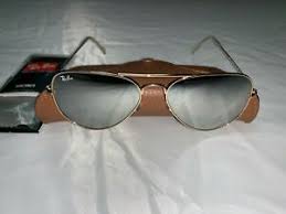 Details About Ray Ban Aviator Sunglasses Rb3025 58mm 001 30 Gold Frame With Silver Mirror Lens