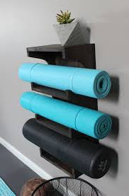 yoga mat rack gray house studio