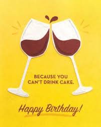 wine birthday card my fair trade lady