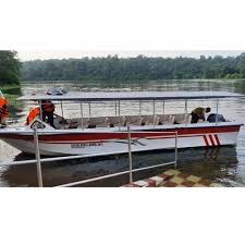 white and red 30 seater frp sd boat