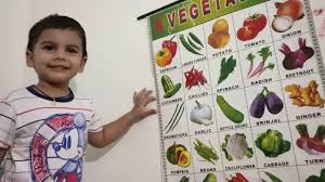 Vegitables Kids Nursery Kids Learning Of Vegetables Chart