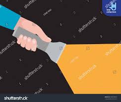 Close Hand Holding Torch Light Shining Stock Vector Royalty