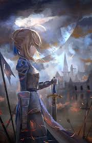Her long blonde hair paired with ribbons, along with her light blue eyes and small fangs capture my attention with ease. Anime 1552x2400 Anime Anime Girls Fate Zero Fate Stay Night Saber Armor Sword Weapon Moon Short Hair Blonde Fate Stay Night Fate Stay Night Anime Anime