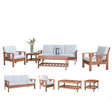 mica wooden sofa set lcf furniture
