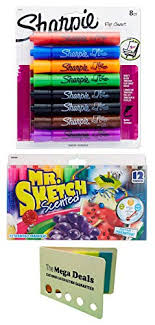 Sharpie Flip Chart Markers Bullet Tip Assorted Colors 8 Count Mr Sketch Scented Markers Chisel Tip Assorted Colors 12 Count Includes 5